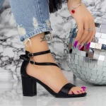 Sandale Dama cu Toc gros 2XKK12 Negru » meishop.life