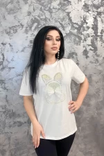 Tricou Dama H0786 Alb » meishop.life