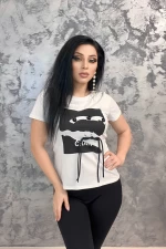 Tricou Dama NG23101 Alb » meishop.life