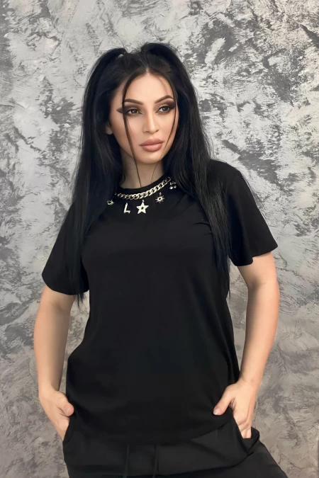 Tricou Dama P5808 Negru » meishop.life