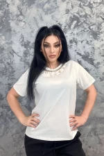 Tricou Dama P5808 Alb » meishop.life