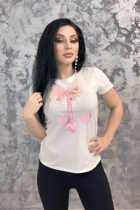 Tricou Dama Z2256 Alb » meishop.life