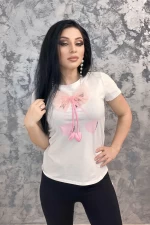 Tricou Dama Z2256 Alb » meishop.life