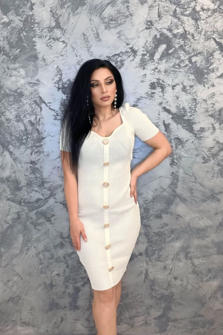 Rochie Dama L55280 Alb » meishop.life