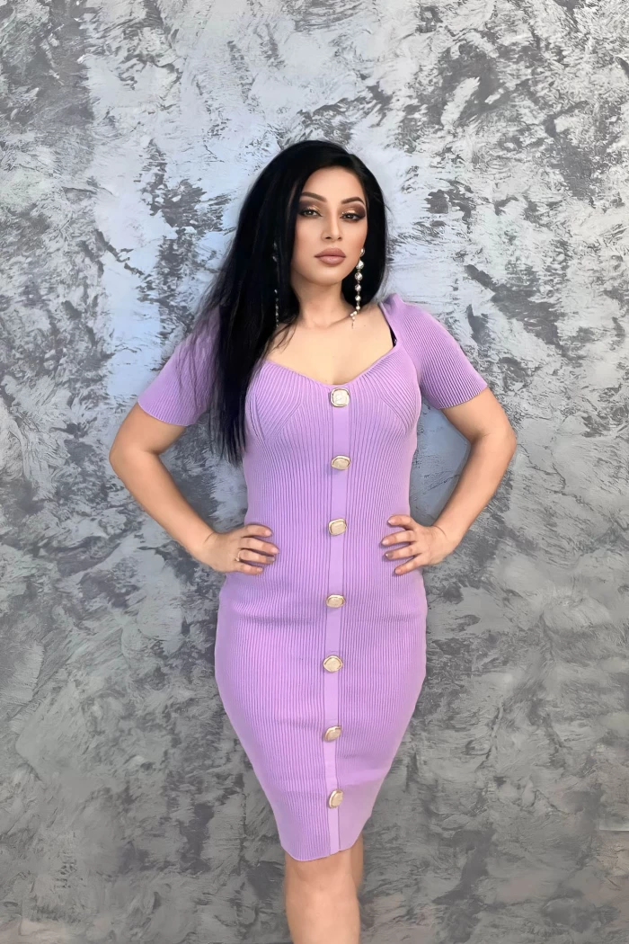 Rochie Dama L55280 Lila » meishop.life