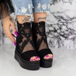 Sandale Dama cu Platforma 2W57 Negru » meishop.life