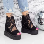 Sandale Dama cu Platforma 2W57 Negru » meishop.life