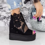 Sandale Dama cu Platforma 2W57 Negru » meishop.life