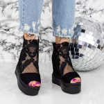 Sandale Dama cu Platforma 2W57 Negru » meishop.life