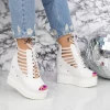 Sandale Dama cu Platforma 2W70 Alb Mei