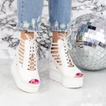 Sandale Dama cu Platforma 2W70 Alb » meishop.life