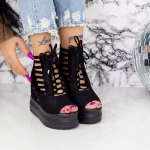 Sandale Dama cu Platforma 2W70 Negru » meishop.life