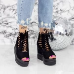 Sandale Dama cu Platforma 2W70 Negru » meishop.life
