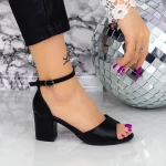 Sandale Dama cu Toc gros XKK566A Negru » meishop.life