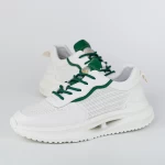 Pantofi Sport Barbati 27-1 Alb-Verde » meishop.life