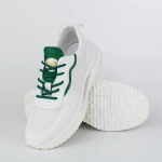 Pantofi Sport Barbati 27-1 Alb-Verde » meishop.life