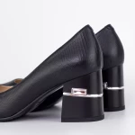 Pantofi cu Toc gros K5720-3748D Negru » meishop.life