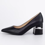 Pantofi cu Toc gros K5720-3748D Negru » meishop.life