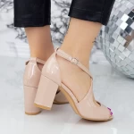 Sandale Dama cu Toc gros YXD18A Bej » meishop.life