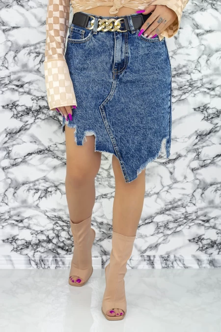 Fusta Dama J1123 Albastru » meishop.life