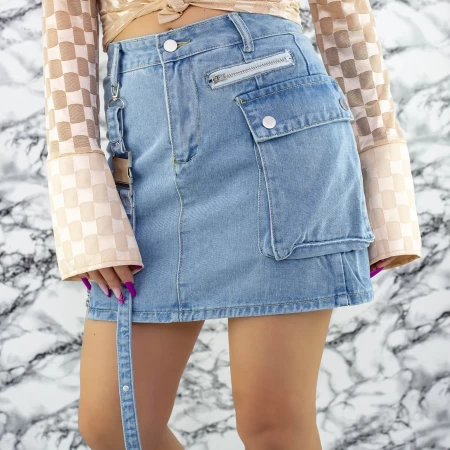 Fusta Denim TR102 Albastru » meishop.life