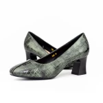 Pantofi cu Toc gros 7395 Verde » meishop.life