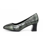 Pantofi cu Toc gros 7395 Verde » meishop.life