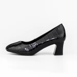 Pantofi cu Toc gros 7395 Negru » meishop.life