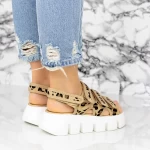 Sandale Dama cu Platforma 2WL87 Bej » meishop.life