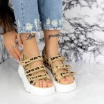 Sandale Dama cu Platforma 2WL87 Bej » meishop.life