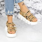 Sandale Dama cu Platforma 2WL87 Bej » meishop.life