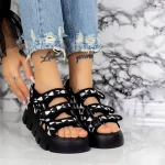 Sandale Dama cu Platforma 2WL87 Negru » meishop.life