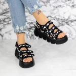 Sandale Dama cu Platforma 2WL87 Negru » meishop.life