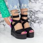 Sandale Dama cu Platforma 2W60 Negru » meishop.life