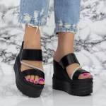 Papuci Dama cu Platforma 2WL116 Negru » meishop.life