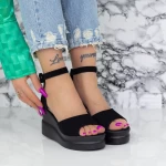 Sandale Dama cu Platforma 2Y1 Negru » meishop.life
