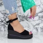 Sandale Dama cu Platforma 2Y1 Negru » meishop.life