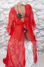 Rochie de Plaja 306 Rosu » meishop.life