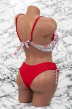 Costum de Baie Dama 2 Piese H21 Rosu » meishop.life