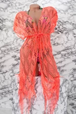 Rochie de Plaja 202-1 Coral » meishop.life
