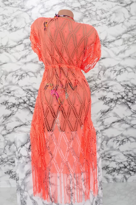 Rochie de Plaja 202-1 Coral » meishop.life