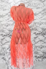 Rochie de Plaja 202-1 Coral » meishop.life