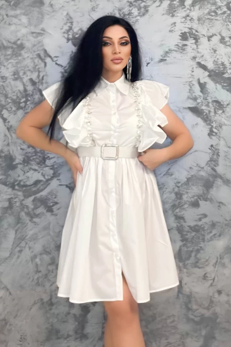 Rochie Dama VMC6947 Alb » meishop.life