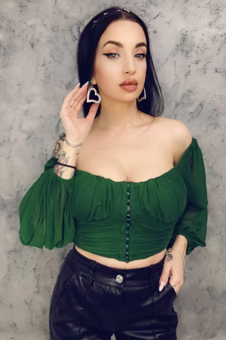 Top Dama YS1671 Verde » meishop.life