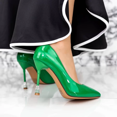 Pantofi Stiletto 2DC8 Verde » meishop.life