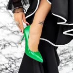 Pantofi Stiletto 2DC8 Verde » meishop.life
