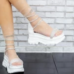 Sandale Dama cu Platforma 2WH5 Alb » meishop.life