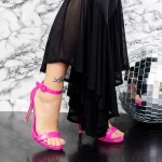 Sandale Dama cu Toc subtire 2SY22 Fucsia » meishop.life