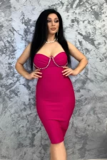 Rochie Dama 621006 Ciclam » meishop.life