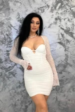Rochie Dama 858059 Alb » meishop.life